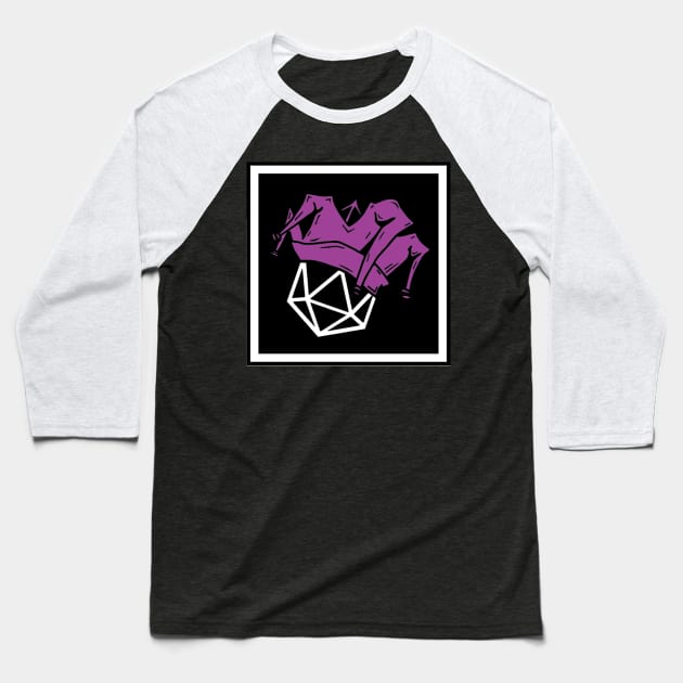 Jester Dice Baseball T-Shirt by Inspired Incompetence